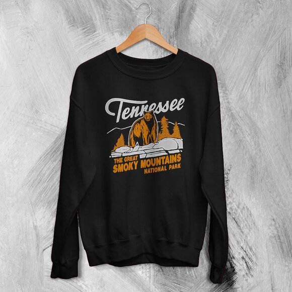 Nature Tennessee Smoky Mountains National Park Retro Wildlife Cozy Sweatshirt 91 - Picture 1 of 5